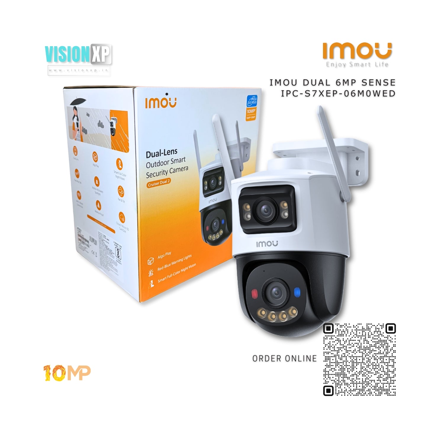 Imou Cruiser Dual 2 Dual Lens 6mp 3+3 Outdoor Full Colour PT Wi-Fi Camera Imou Cruiser Dual 2 Dual Lens 6mp 3+3 Outdoor Full Colour PT Wi-Fi Camera